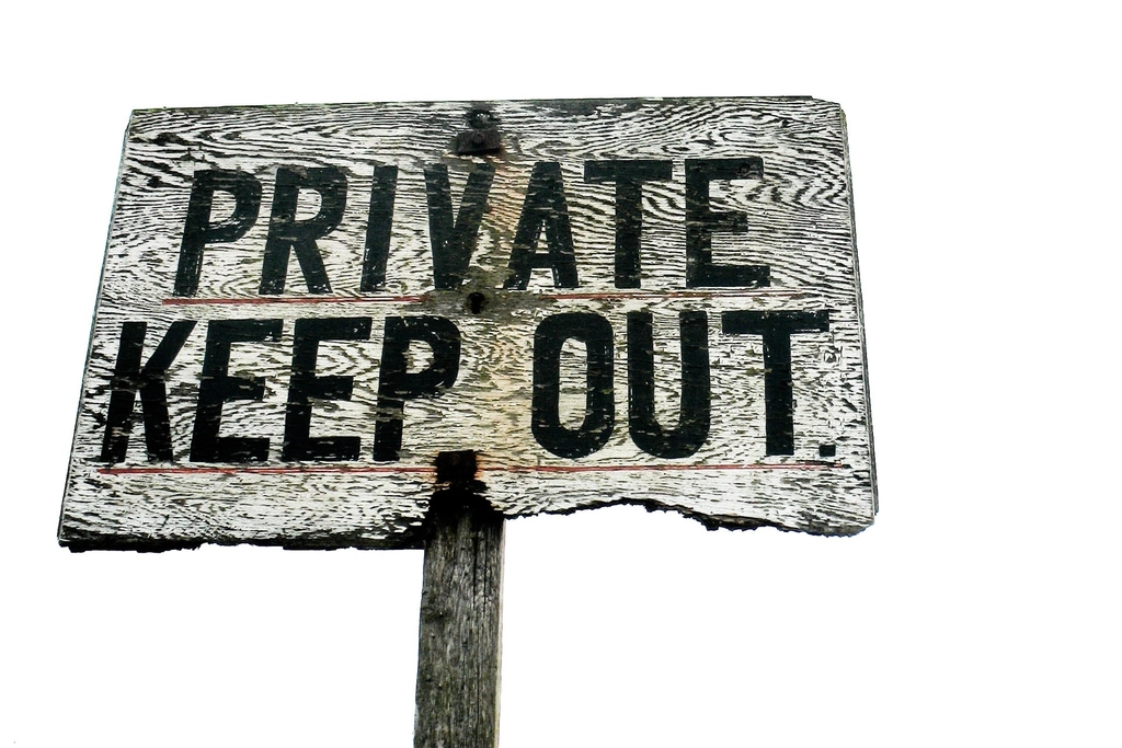 Wooden sign privacy